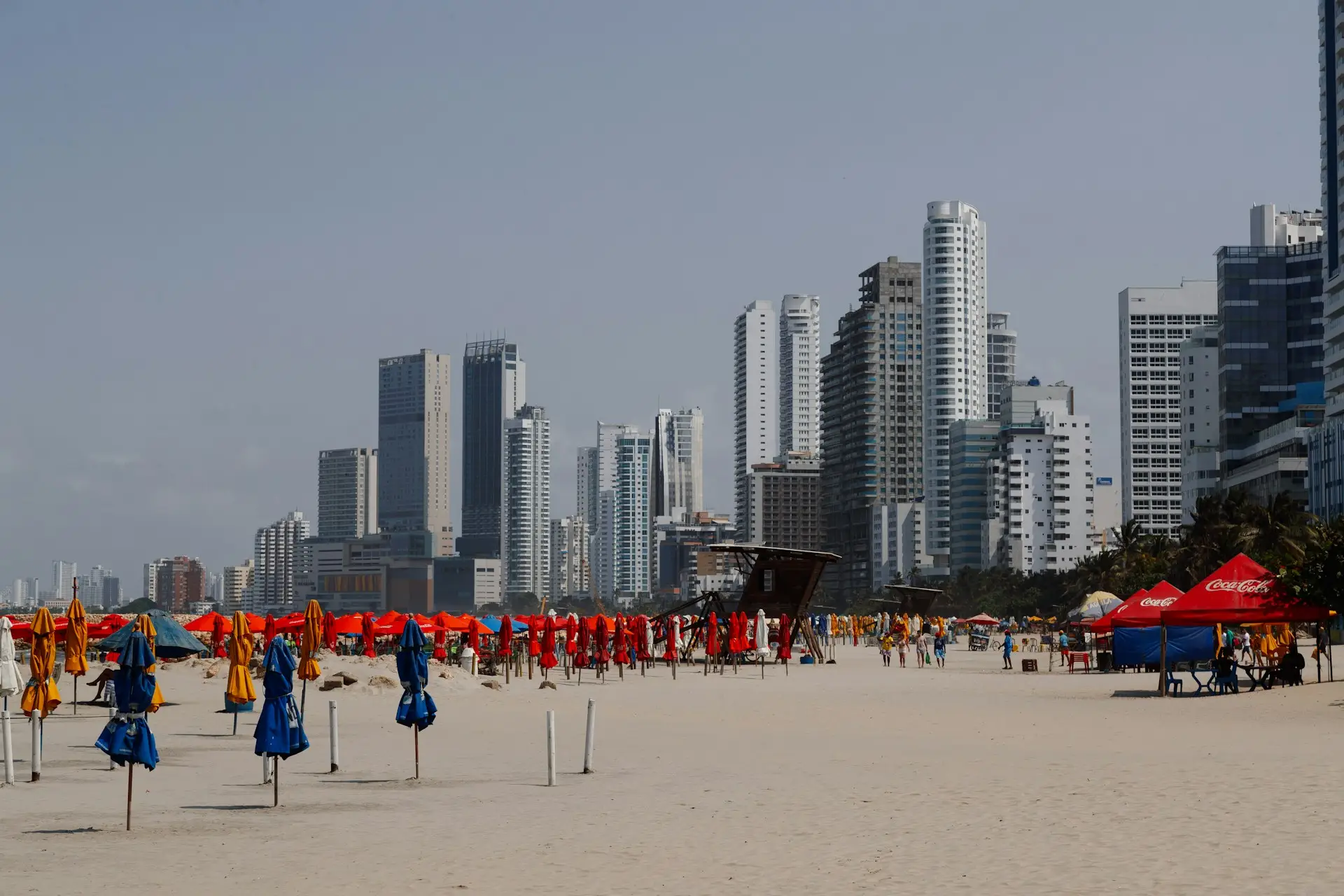 Coastal skyline of Cartagena Colombia