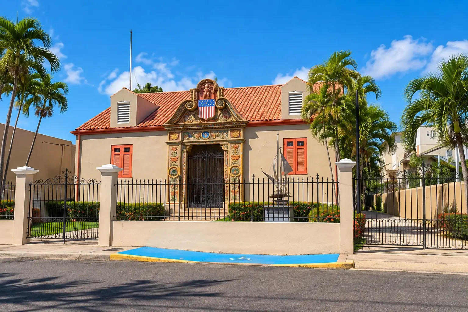 Historic Museo Antigua Aduana building in Arroyo, Puerto Rico.