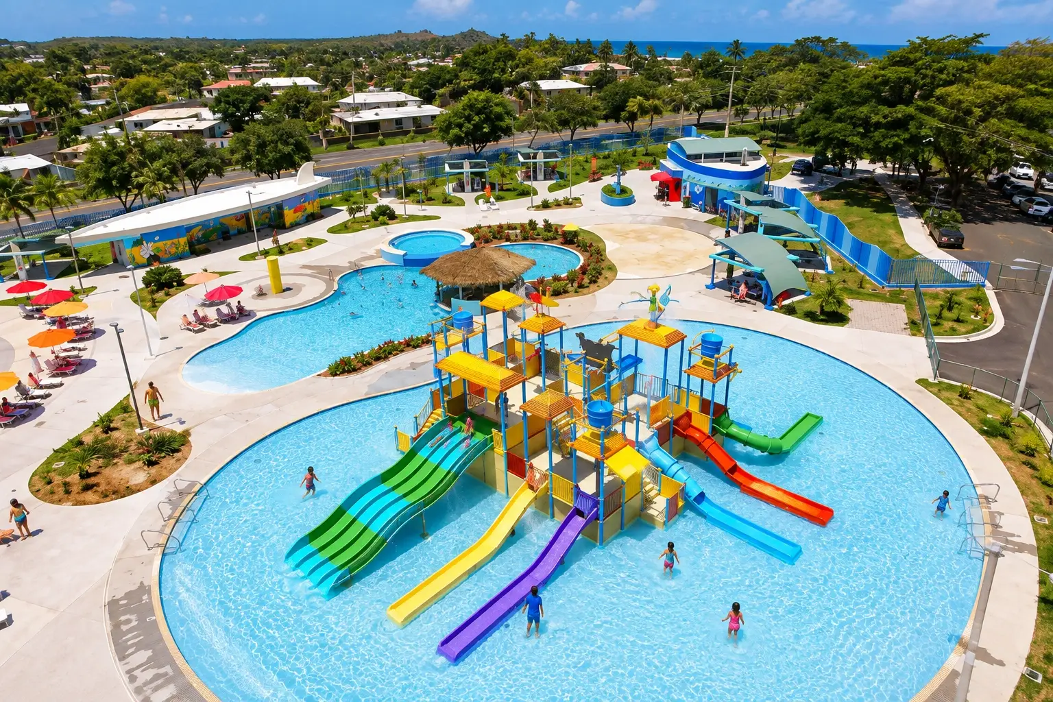 Water recreation along the Caribbean coast of Arroyo, Puerto Rico.