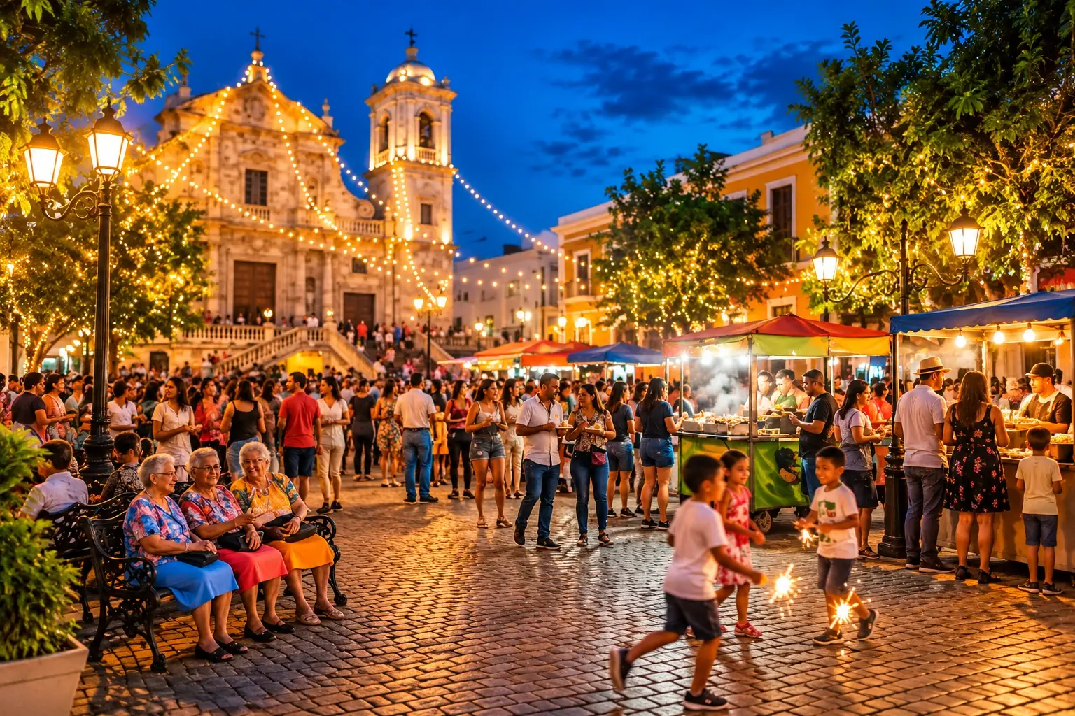 Local community atmosphere in Barranquitas, Puerto Rico.
