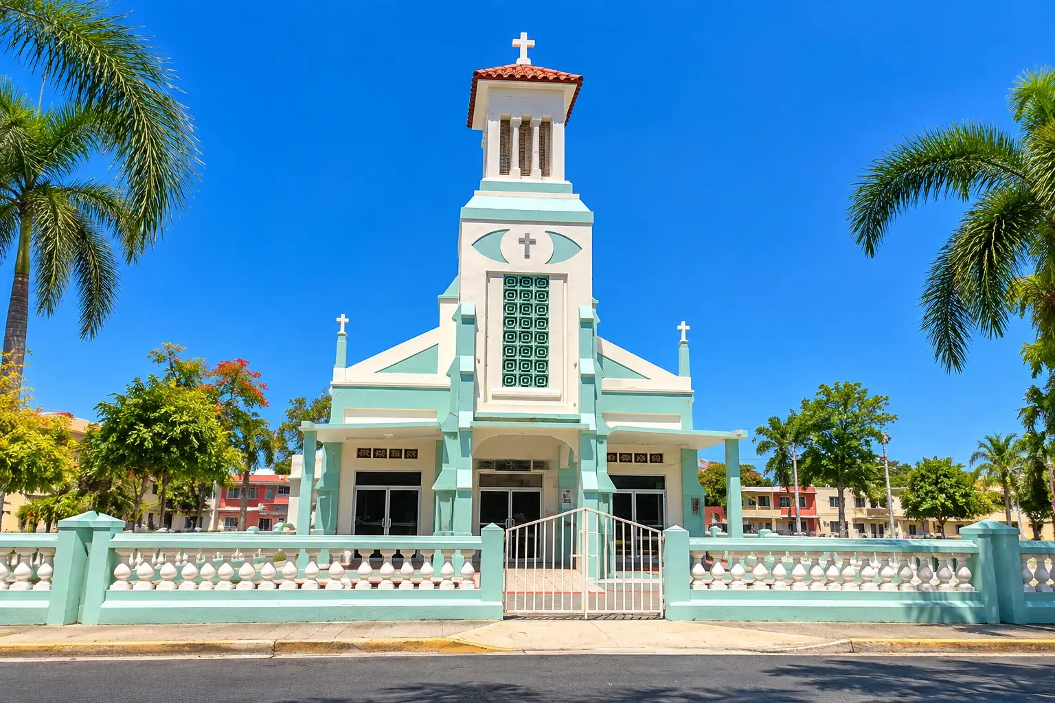 Iglesia Nuestra Señora del Carmen church in Barceloneta, Puerto Rico.