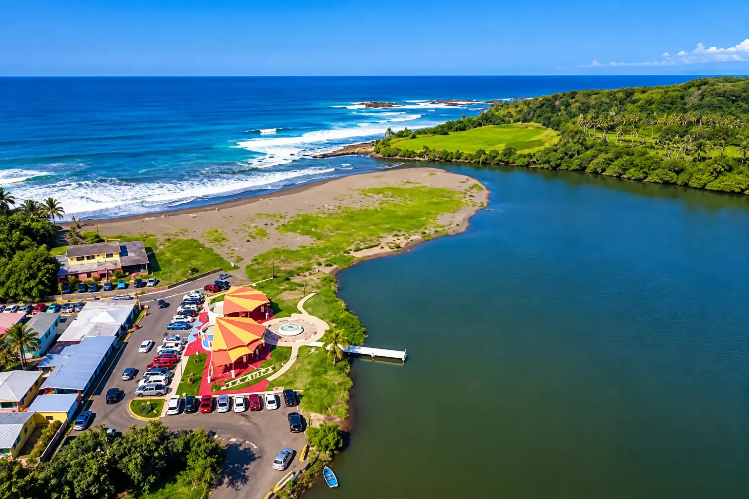 Coastal shoreline at La Boca Beach in Barceloneta, Puerto Rico.