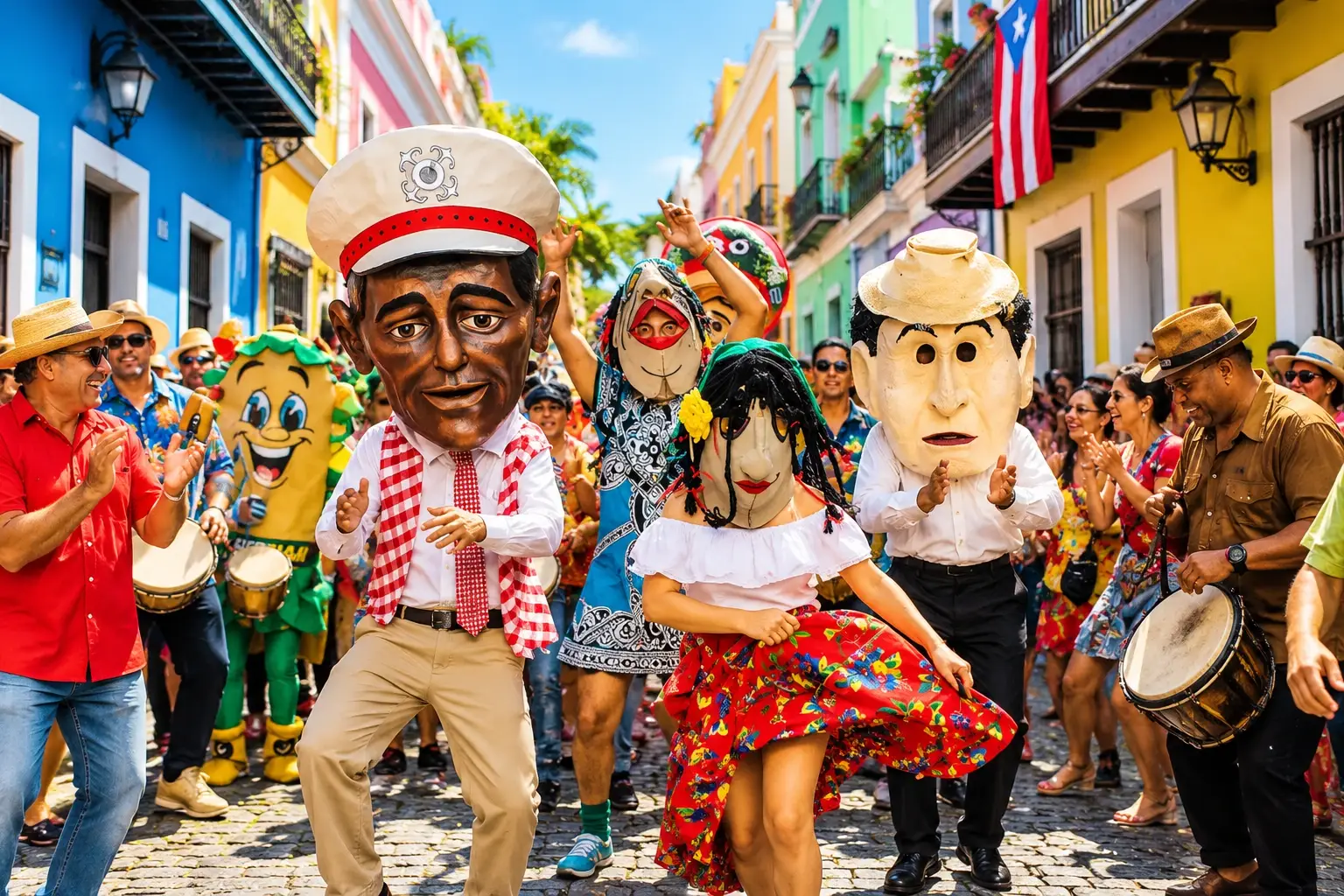 Community festival and cultural celebration in Barceloneta, Puerto Rico.