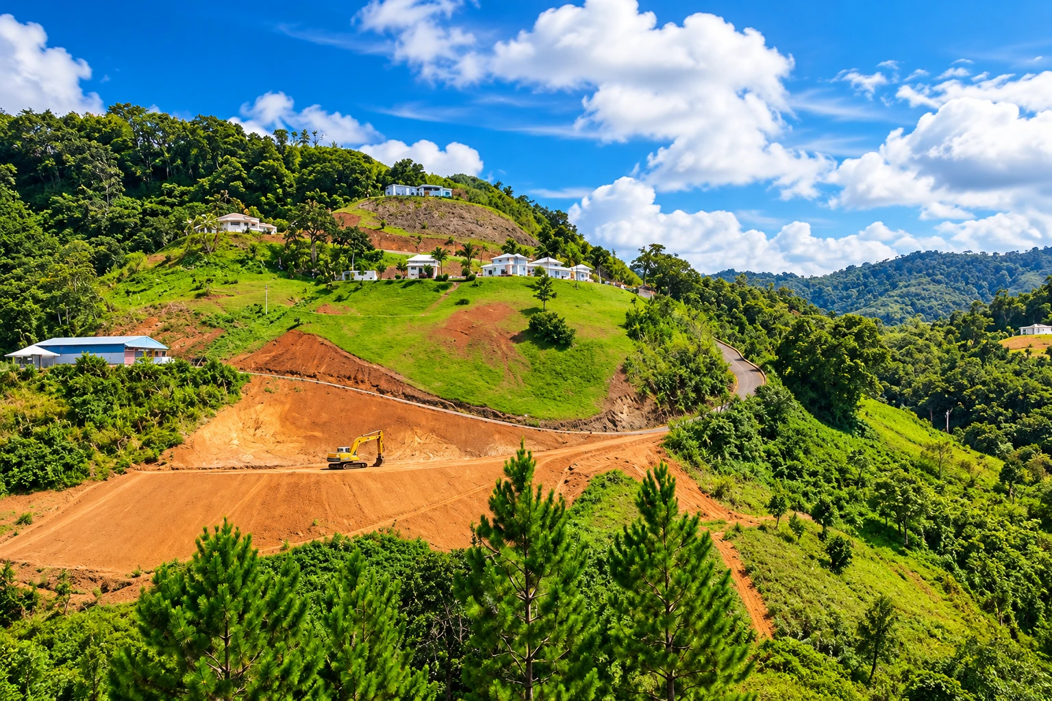 Green rural community in Palo Hincado, Barranquitas, Puerto Rico.