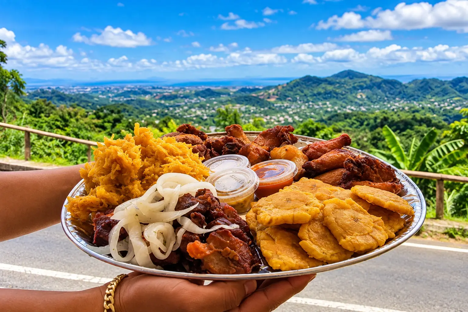 Traditional Puerto Rican cuisine in Bayamón, Puerto Rico.