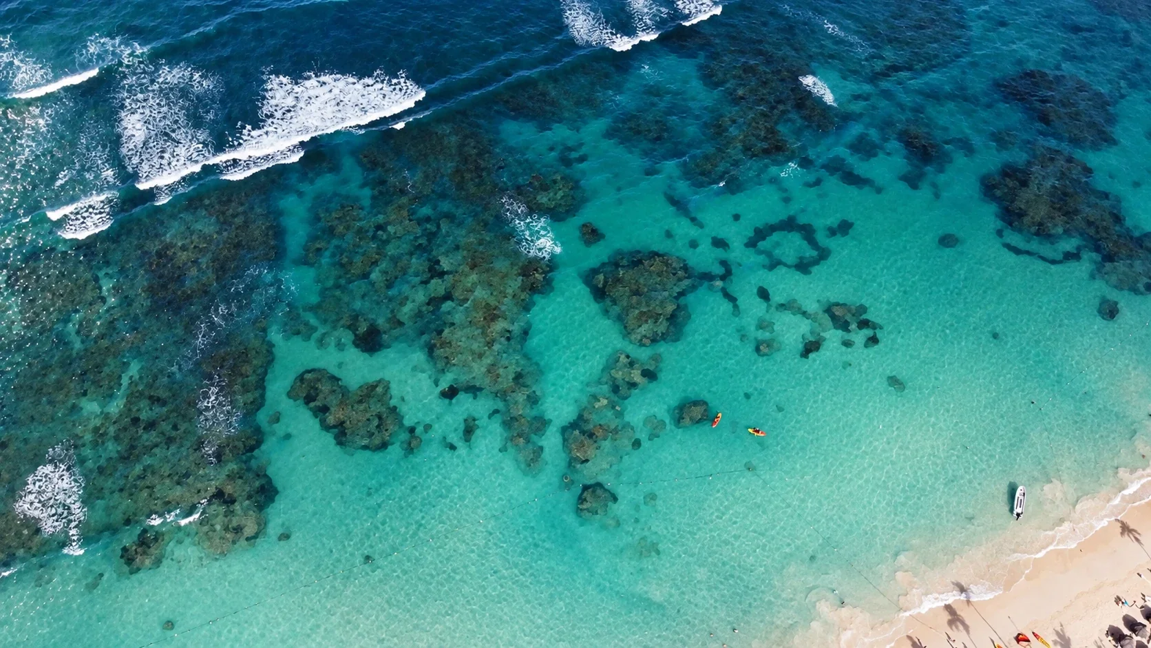 Turquoise Caribbean coastline in Punta Cana, Dominican Republic