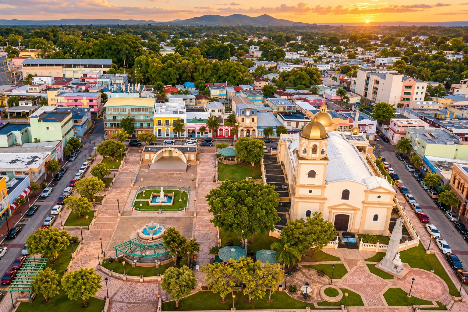 Cabo Rojo Pueblo residential and commercial investment area in Puerto Rico.