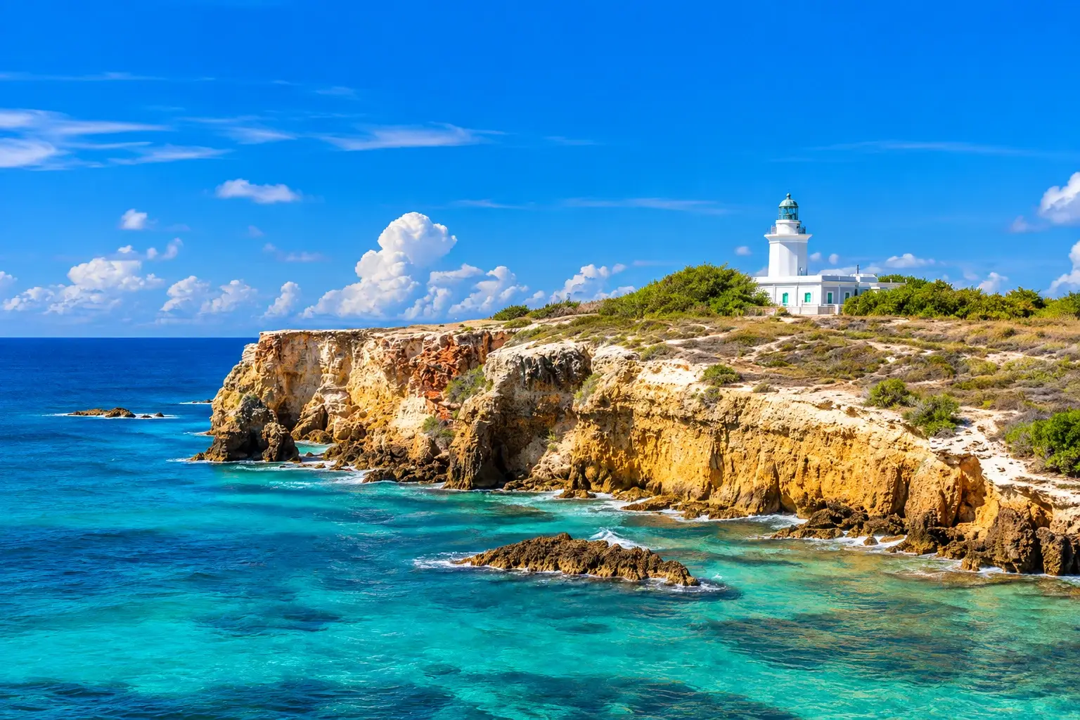 Scenic coastal landscape in Cabo Rojo, Puerto Rico.