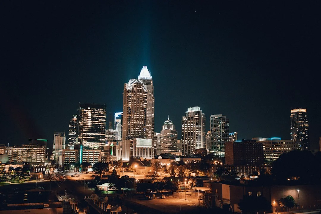 Charlotte Real Estate Market City view of Charlotte, North Carolina.