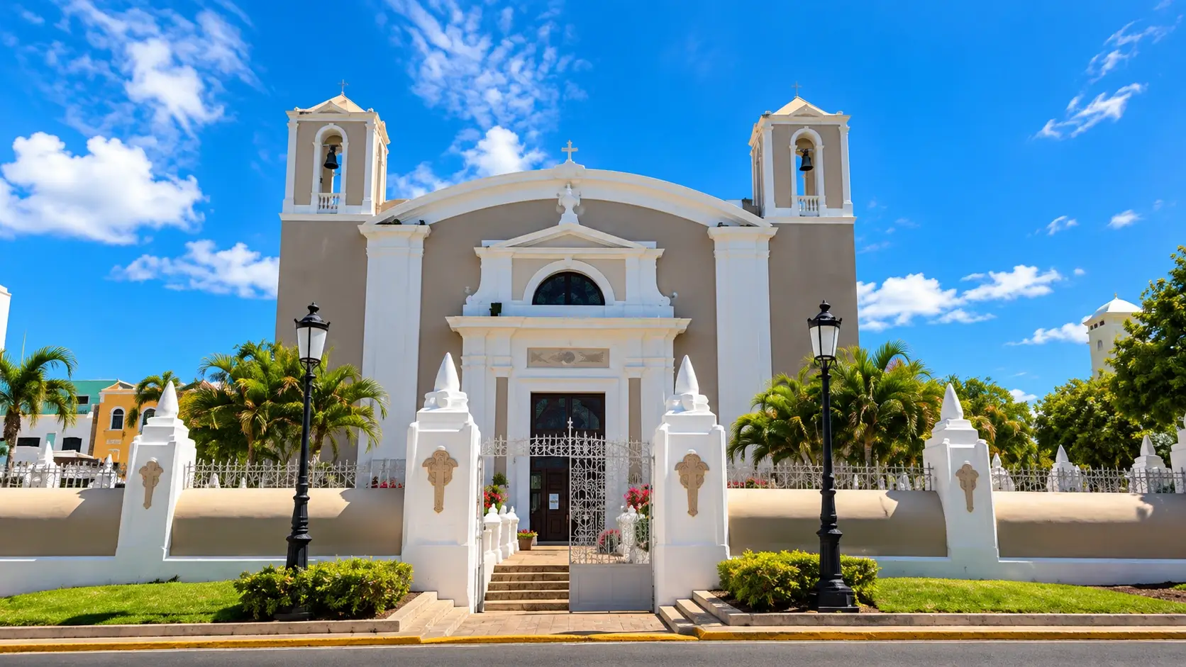 Iglesia Santa Cruz historic church in Bayamón, Puerto Rico.
