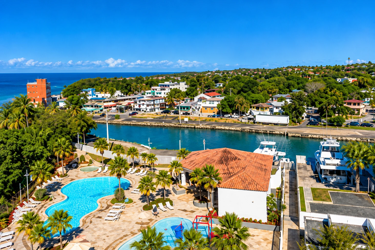 Joyuda waterfront residential and dining investment area in Cabo Rojo, Puerto Rico.