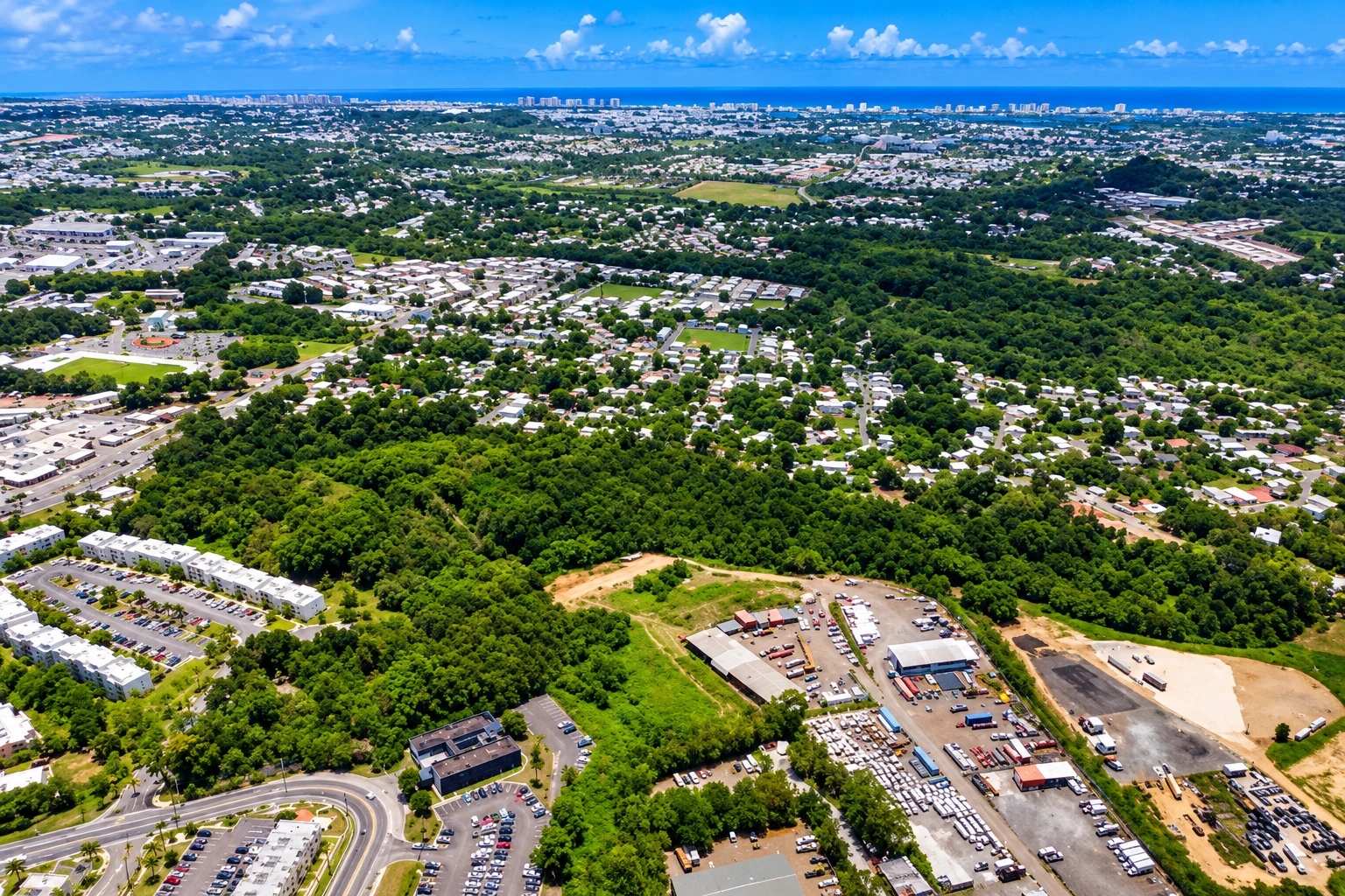 Residential area in Minillas, Bayamón, Puerto Rico.
