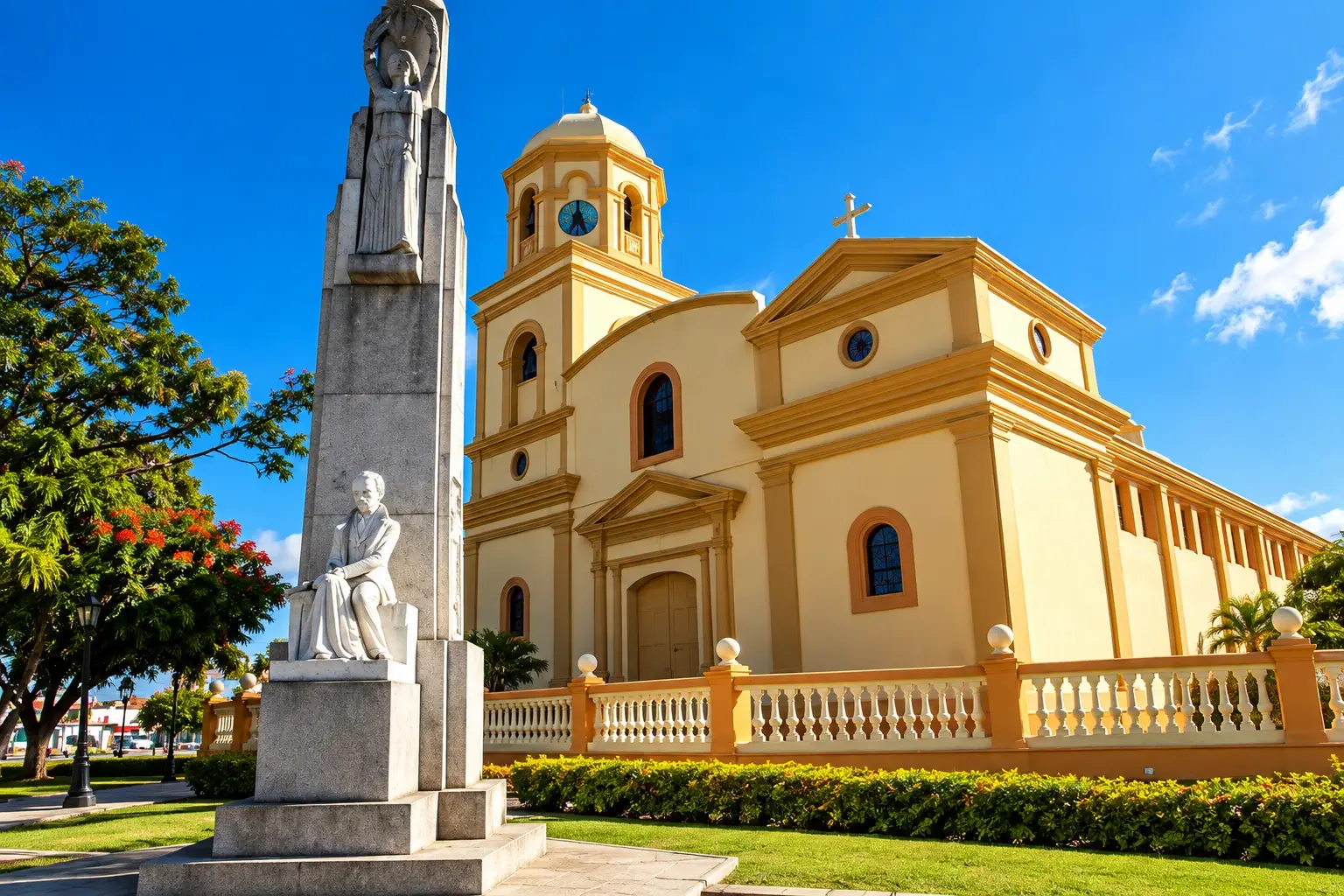 Parroquia San Miguel Arcángel historic church in Cabo Rojo, Puerto Rico.