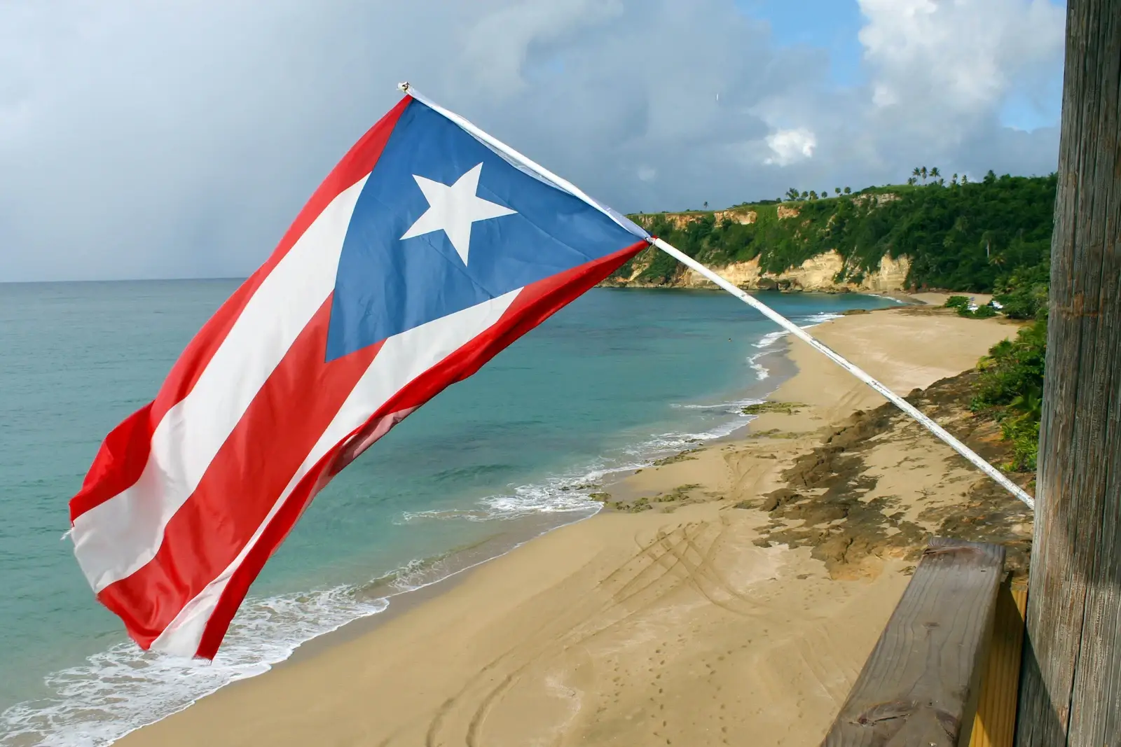 Coastal landscape with open water, shoreline, and tropical scenery in Puerto Rico
